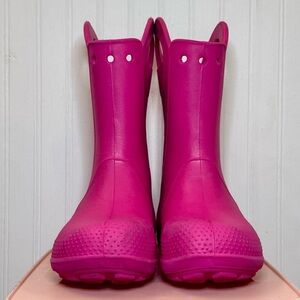 CROCS Kids’ Handle It Rain Boot in Pink Crush